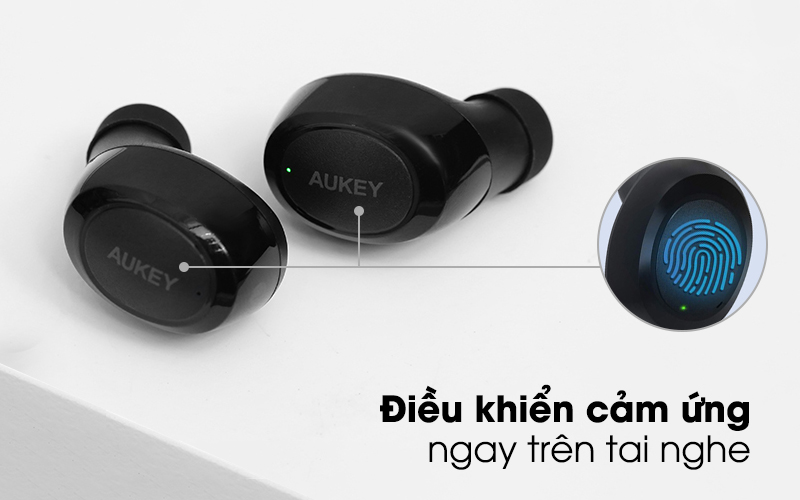 Điều khiển cảm ứng hiện đại - Tai nghe Bluetooth TWS Aukey EP-T16S Đen Điều khiển cảm ứng hiện đại - Tai nghe Bluetooth TWS Aukey EP-T16S Đen