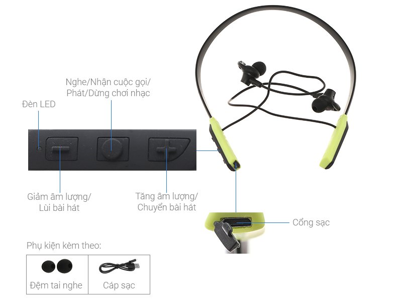 Tai nghe Bluetooth Mozard Flex4
