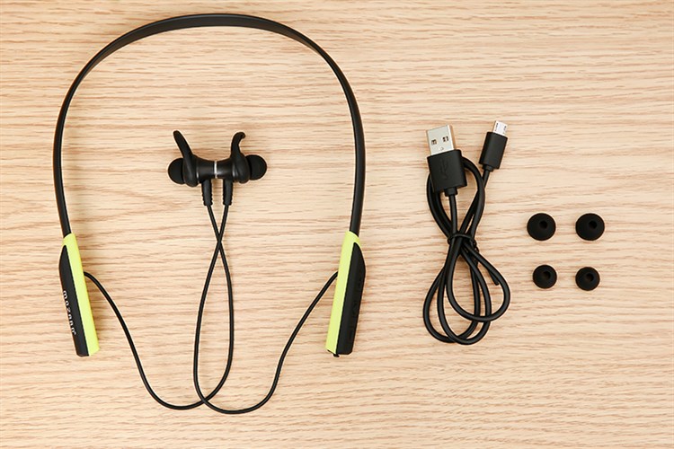 Tai nghe Bluetooth Mozard Flex4 Màu Đen - Xanh lá