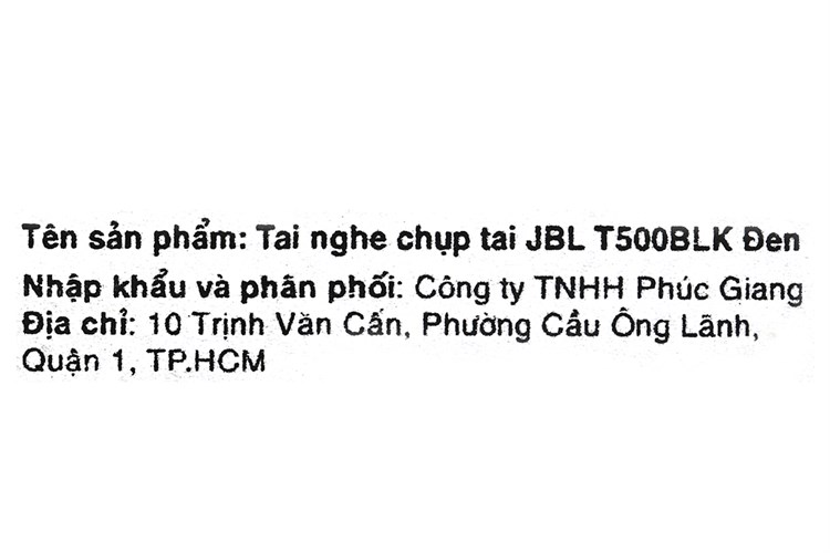 Tai nghe Có Dây Chụp Tai JBL Tune 500 Màu Đen