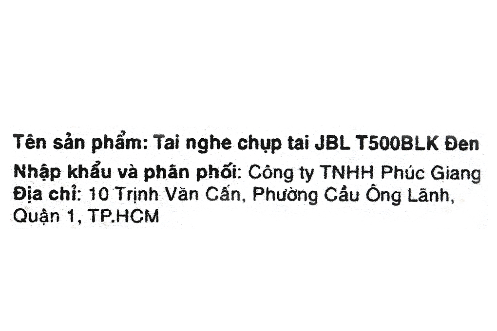 Tai nghe Có Dây Chụp Tai JBL Tune 500 Màu Đen