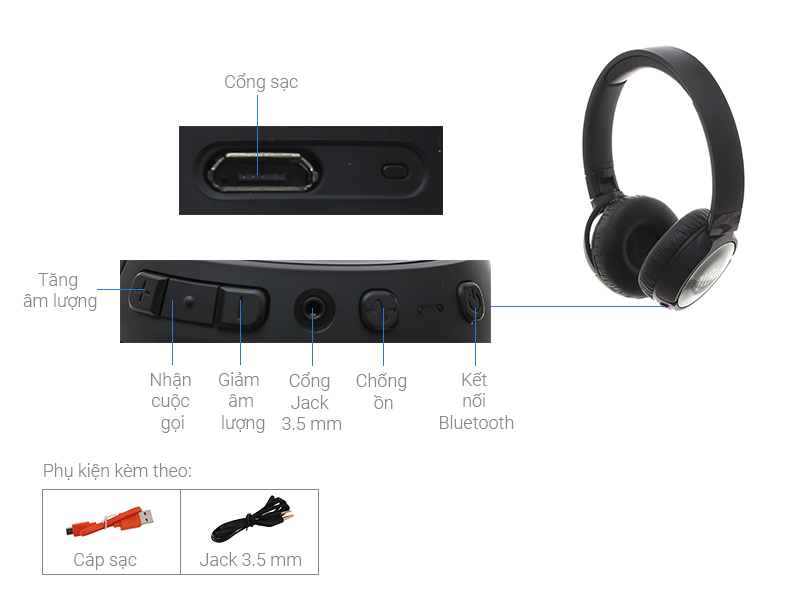 Tai nghe Bluetooth Chụp Tai JBL Tune 600