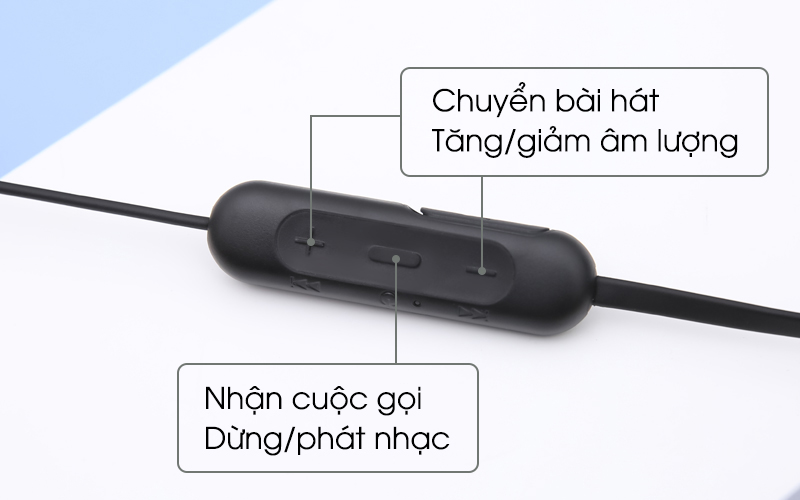 Tai nghe Bluetooth Sony WI-C200/BC E đen với các chức năng khác nhau