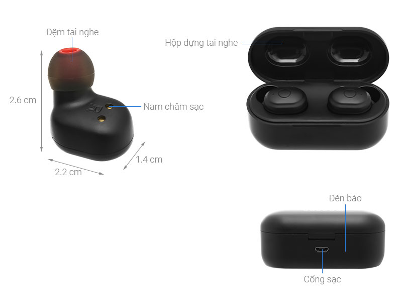 Tai nghe Bluetooth True Wireless Mozard DS635-WB