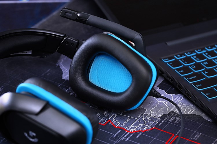 Tai nghe Chụp Tai Gaming Logitech G431 7.1 Màu Đen - xanh dương