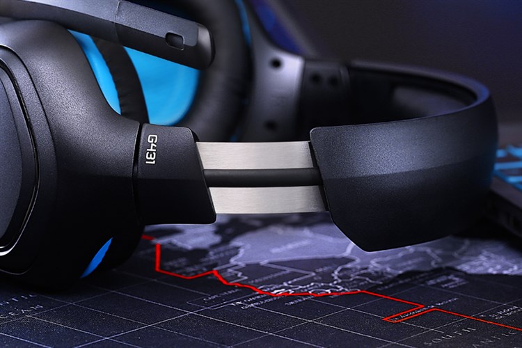Tai nghe Chụp Tai Gaming Logitech G431 7.1 Màu Đen - xanh dương