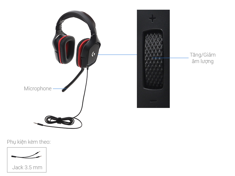 Tai nghe Chụp Tai Gaming Logitech G331