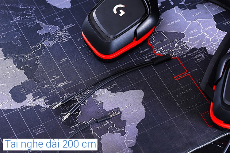 Tai nghe Chụp Tai Gaming Logitech G331 Màu Đen - Đỏ