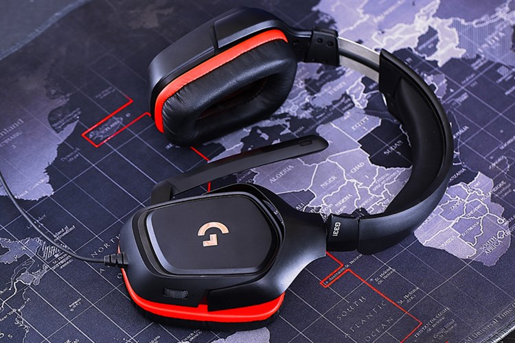 Tai nghe Chụp Tai Gaming Logitech G331 Màu Đen - Đỏ
