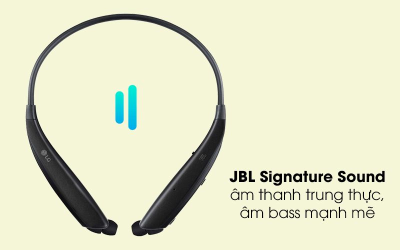 Âm cân bằng với với công nghệ Quad Layer - Tai nghe Bluetooth LG HBS-835 Đen
