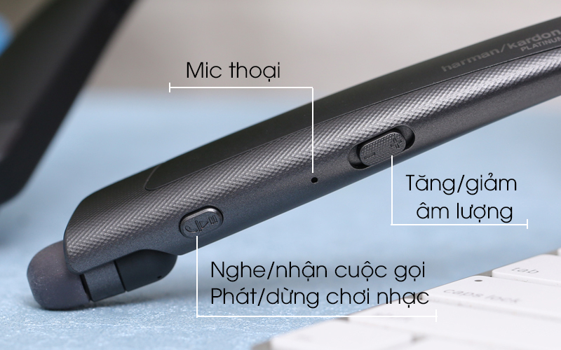 Trang bị các nút tính năng tiện ích - Tai nghe Bluetooth LG HBS-1120 Đen