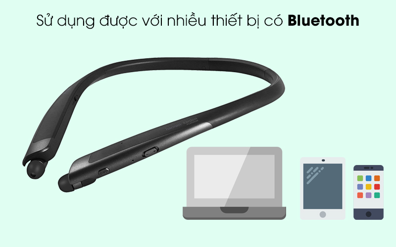Tương thích với hầu hết điện thoại, máy tính bảng và laptop - Tai nghe Bluetooth LG HBS-1120 Đen