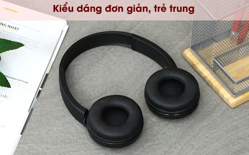Tai nghe chụp tai Bluetooth Sony WH-CH510/BC đen có thiết kế thời trang