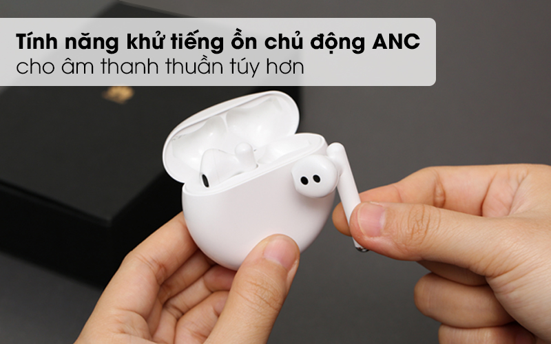 Tính năng khử tiếng ồn chủ động ANC - Tai nghe Bluetooth TWS Huawei FreeBuds 3 Trắng 