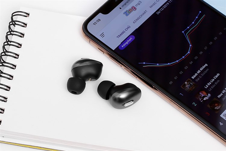 Tai nghe Bluetooth True Wireless Mozard Q7 Màu Đen