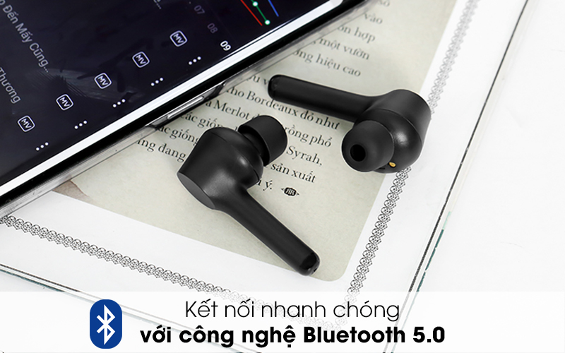 Kết nối nhanh chóng với công nghệ Bluetooth 5.0 - Tai nghe Bluetooth TWS Aukey EP-K01 Đen