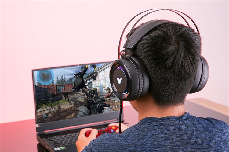 Tai nghe Chụp Tai Gaming Rapoo VH500 7.1 Màu Đen