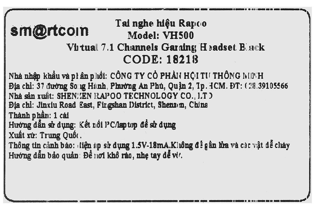 Tai nghe Chụp Tai Gaming Rapoo VH500 7.1 - 12