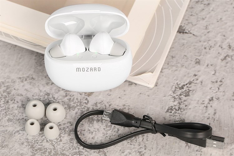 Tai nghe Bluetooth True Wireless Mozard AT15 Màu Trắng