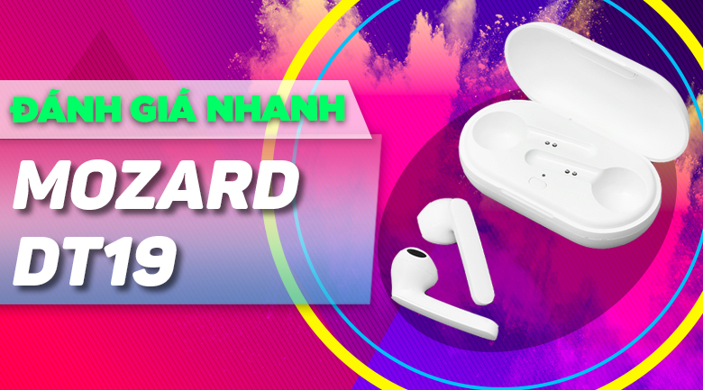 Tai nghe Bluetooth True Wireless Mozard DT19 Trắng