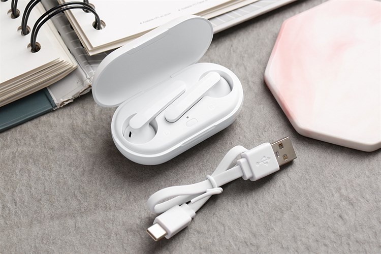 Tai nghe Bluetooth True Wireless Mozard DT19 Trắng Màu Trắng