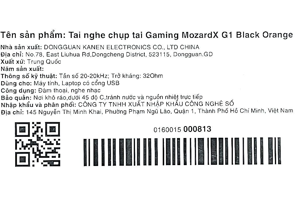 Tai nghe chụp tai Gaming MozardX G1 Đen