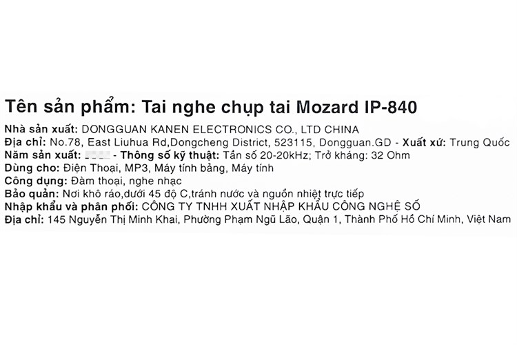 Tai nghe Chụp Tai Mozard IP-840 Màu Xanh lá