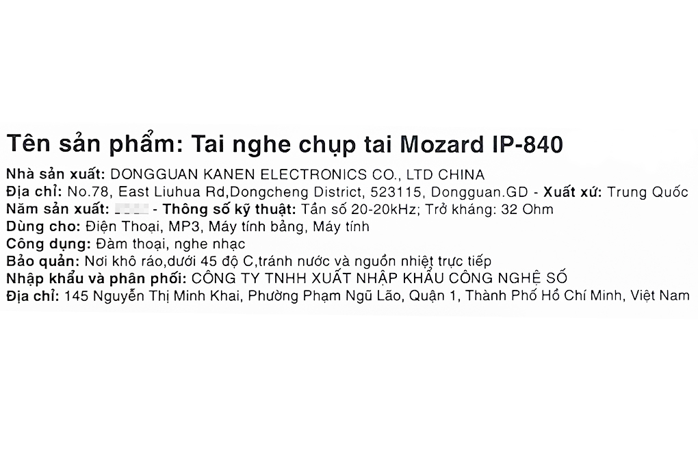 Tai nghe Chụp Tai Mozard IP-840 - 43