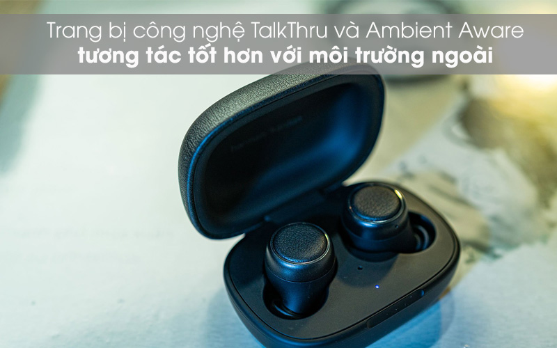 Công nghệ âm thanh tiện ích - Tai nghe Bluetooth True Wireless Harman/Kardon FLYTWS Đen