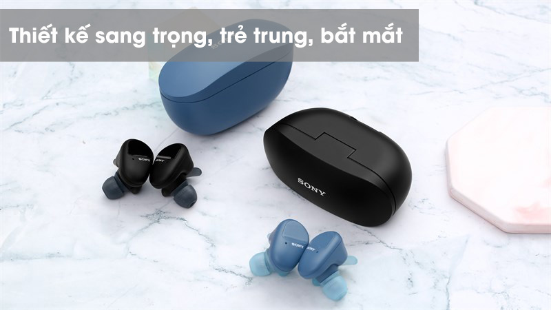 Tai nghe gọn đẹp, trẻ trung - Tai nghe Bluetooth True Wireles Sony WF-SP800N