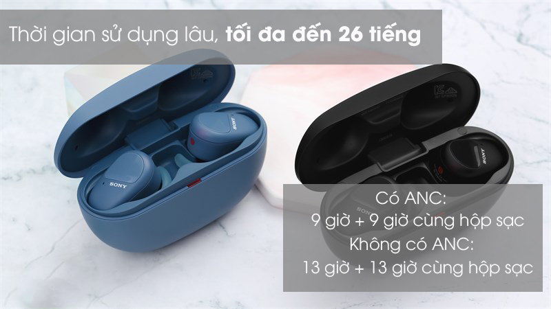 Pin khỏe - Tai nghe Bluetooth True Wireles Sony WF-SP800N