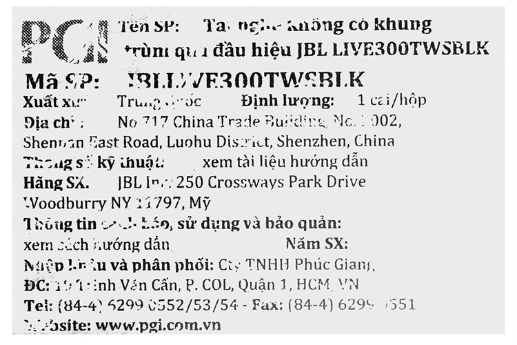 Tai nghe Bluetooth True Wireless JBL LIVE 300 Màu Xanh Dương