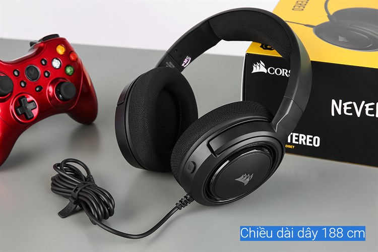 Tai nghe Chụp Tai Gaming Corsair HS35 Stereo Carbon Màu Đen