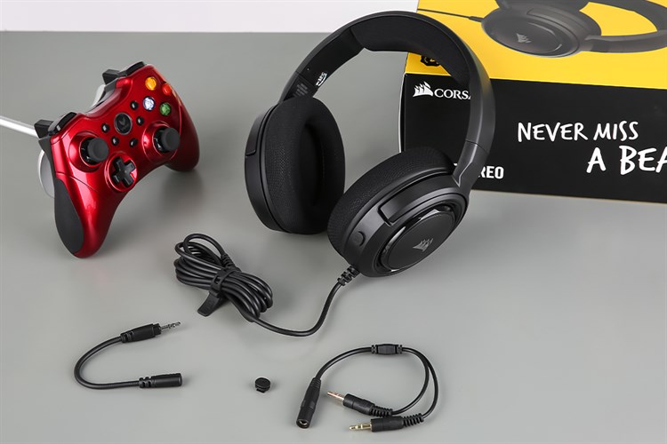 Tai nghe Chụp Tai Gaming Corsair HS35 Stereo Carbon Màu Đen