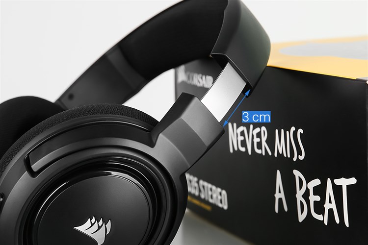 Tai nghe Chụp Tai Gaming Corsair HS35 Stereo Carbon Màu Đen