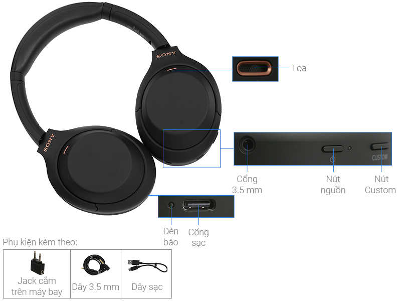 Tai nghe chụp tai Bluetooth Sony WH-1000XM4