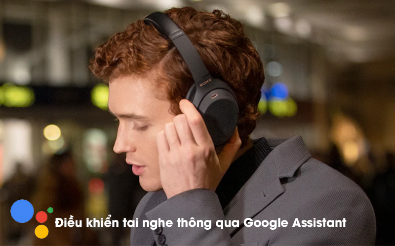 Tai nghe chụp tai Bluetooth Sony WH-1000XM4/BME Đen - Google Assistant