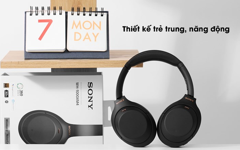 Tai nghe chụp tai Bluetooth Sony WH-1000XM4/BME Đen - Bluetooth