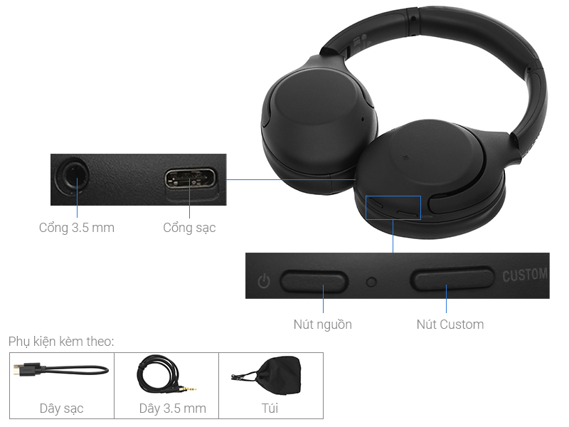Tai nghe chụp tai Bluetooth Sony WH-XB900N