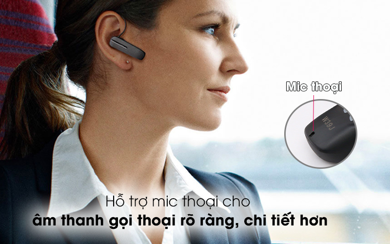 Tai nghe Bluetooth Jabra Talk 5 Đen - Hỗ trợ mic thoại cho âm thanh gọi thoại rõ ràng, chi tiết hơn