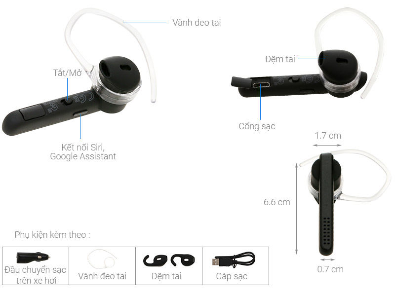 Tai nghe Bluetooth 1 Bên Jabra Talk 45
