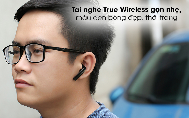 Tai nghe Bluetooth True Wireless Mozard DT920 Đen - Thiết kế tinh xảo, nổi bật với màu đen bóng tự nhiên