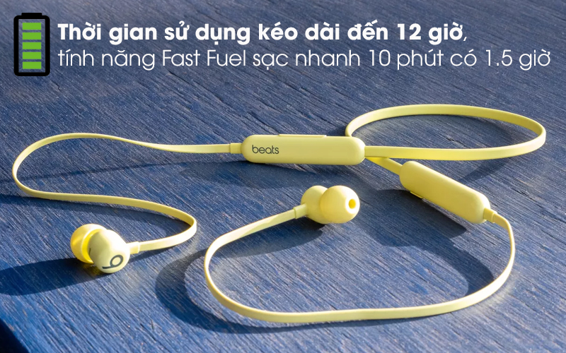 Tai nghe Bluetooth Beats Flex MYMC2/ MYMD2 - Ấn tượng với thời gian sử dụng kéo dài đến 12 tiếng