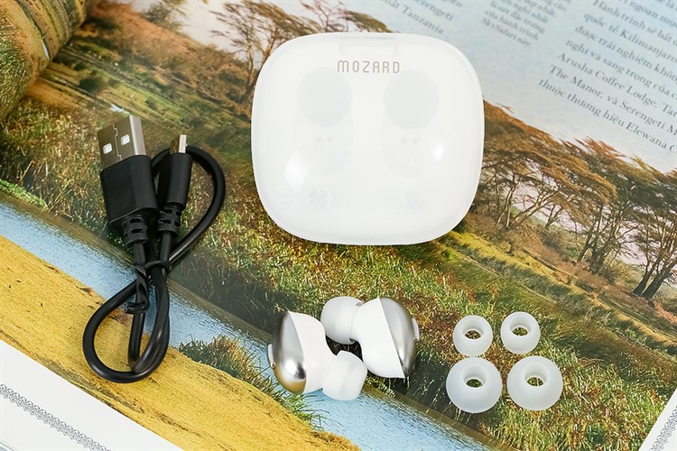 Tai nghe Bluetooth True Wireless Mozard Q8 Màu Trắng