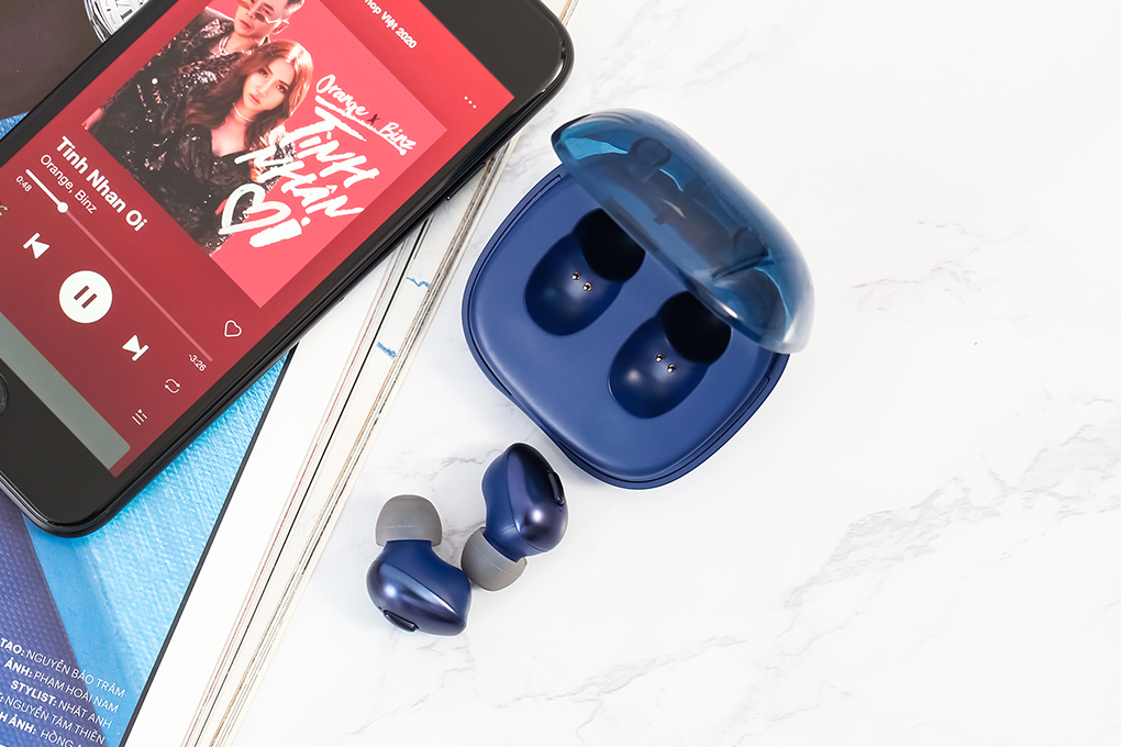 Tai nghe Bluetooth True Wireless Mozard Q8 Màu Xanh Navy