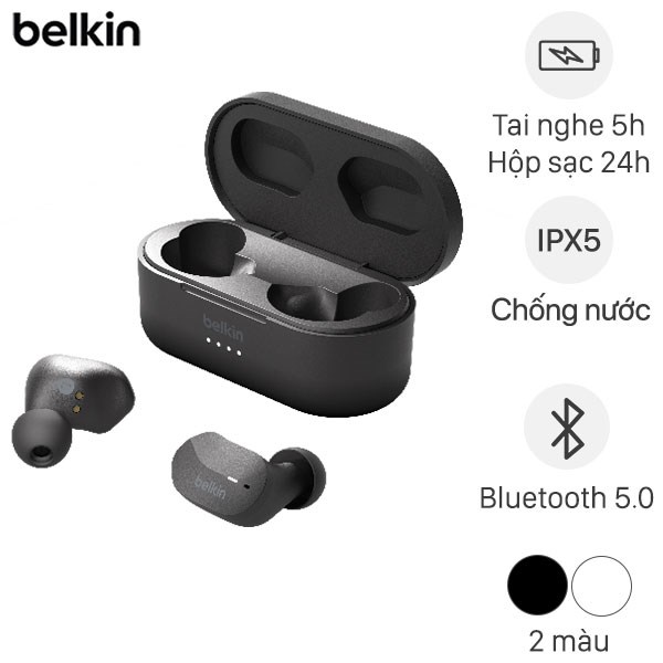 Tai nghe Bluetooth True Wireless Belkin Soundform AUC001
