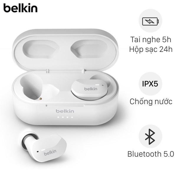 Tai nghe Bluetooth True Wireless Belkin Soundform AUC001