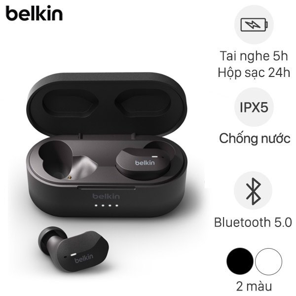 Tai nghe Bluetooth True Wireless Belkin Soundform AUC001