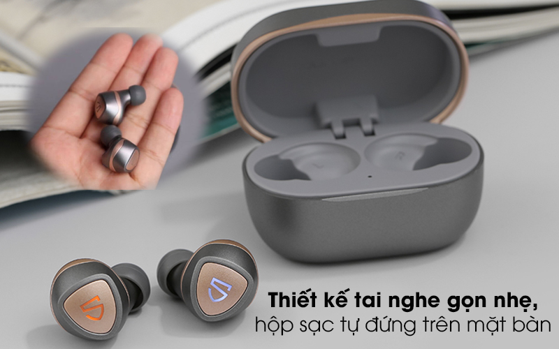 Tai nghe Bluetooth True Wireless Soundpeats Sonic Xám - Nút đệm tai nghe mềm êm, có 3 kích cỡ cho bạn dễ chọn