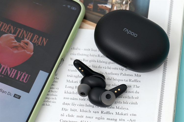 Tai nghe Bluetooth True Wireless Rapoo I100 Màu Đen